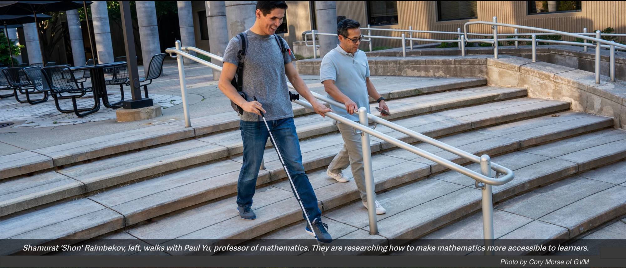 Professor-student team making mathematics more accessible.